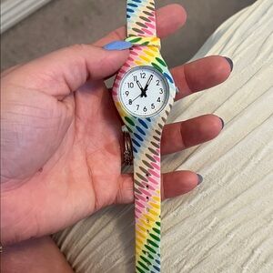 Multicolor Kids Silicone Pattern Watch - Rainbow Dots
